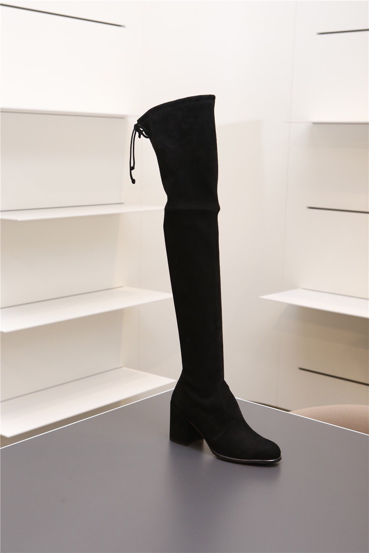 Stuart Weitzman Tieland High-heeled Over-the-knee Boots In Black