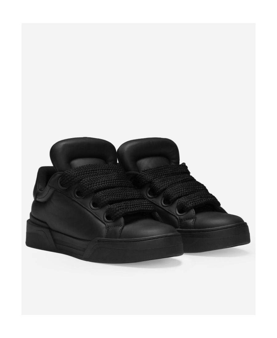 Dolce & Gabbana Snk Man Sneakers Black Size 9 Lambskin In Black