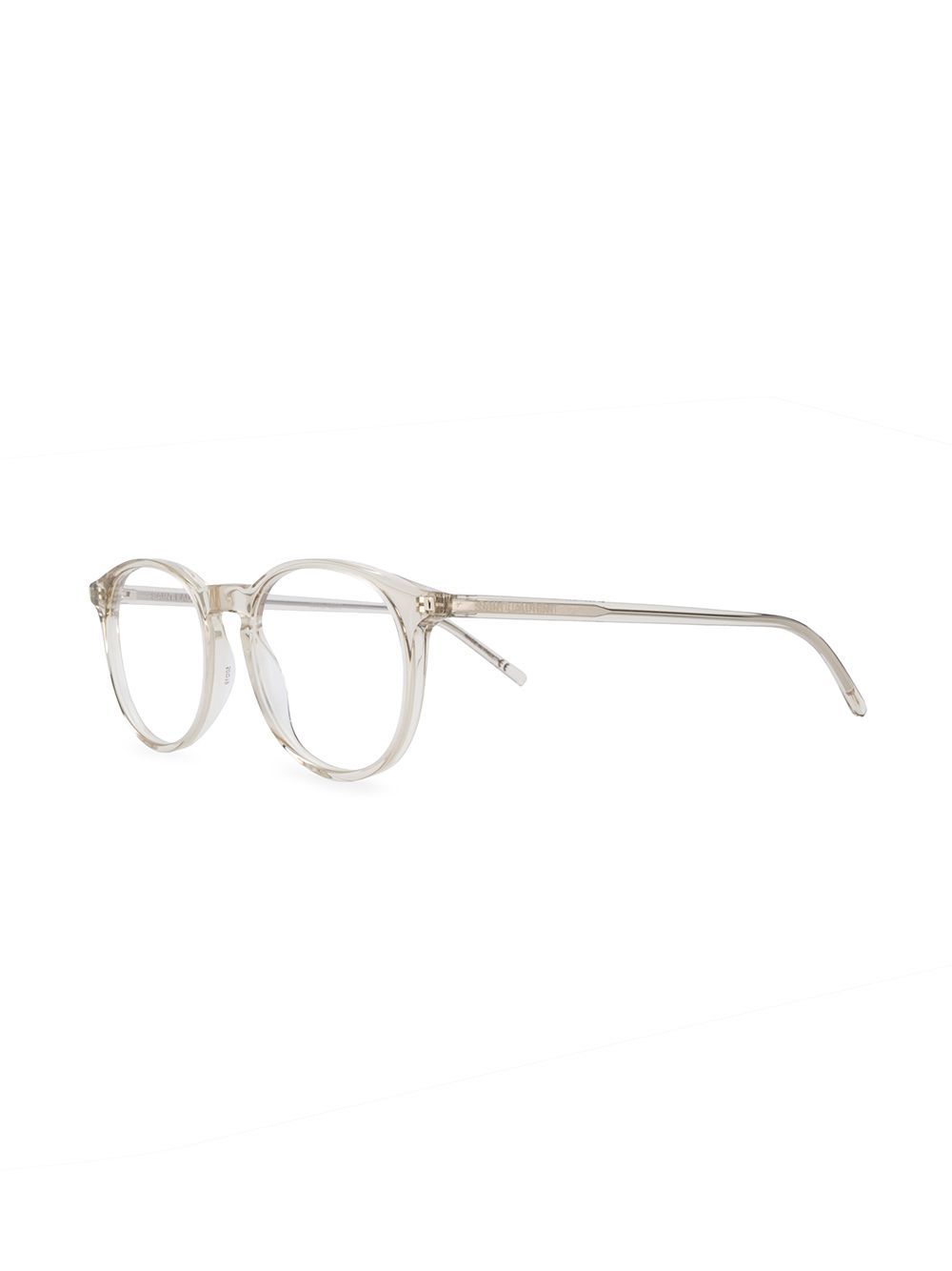 Saint Laurent Sl106 Round-frame Glasses In White