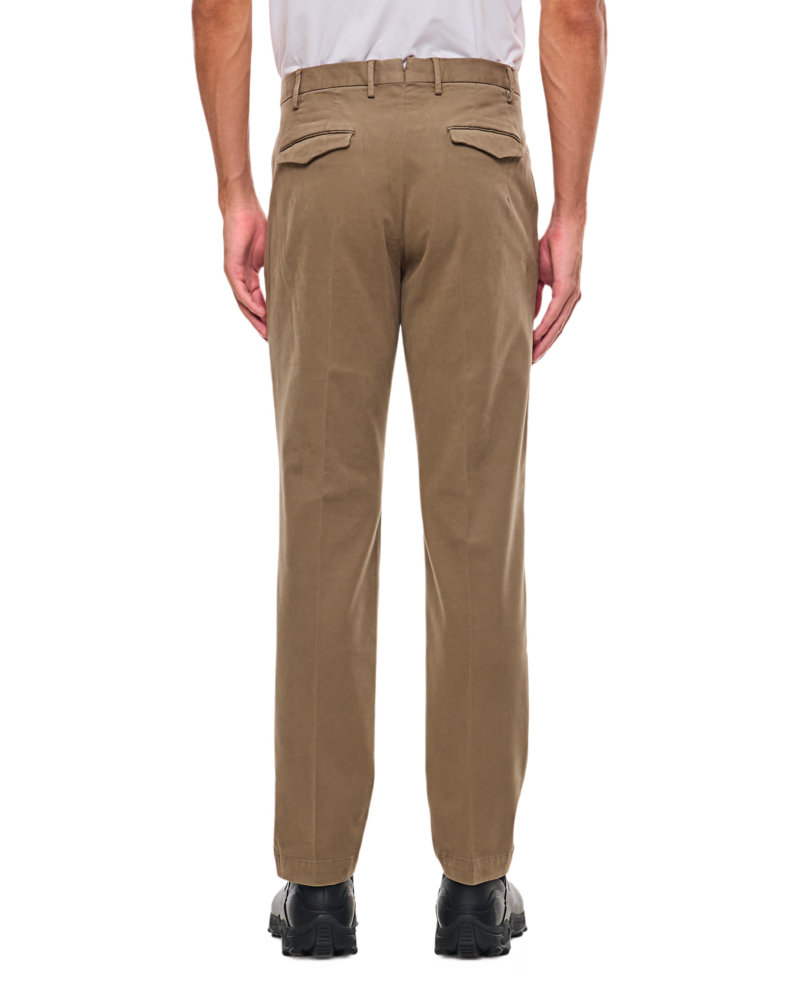 Pt01 Belt-loop Casual Pants In Brown