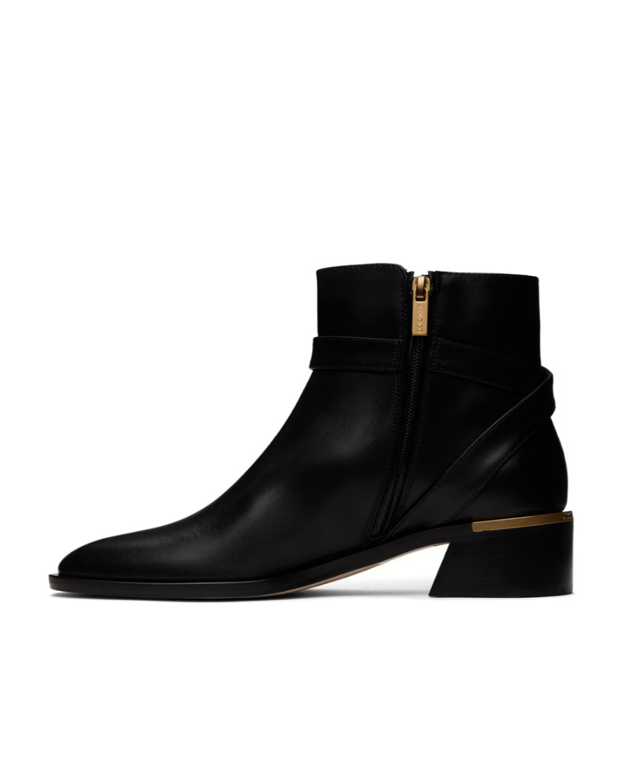Jimmy Choo Diantha 45mm Leather Ankle Boots In Black