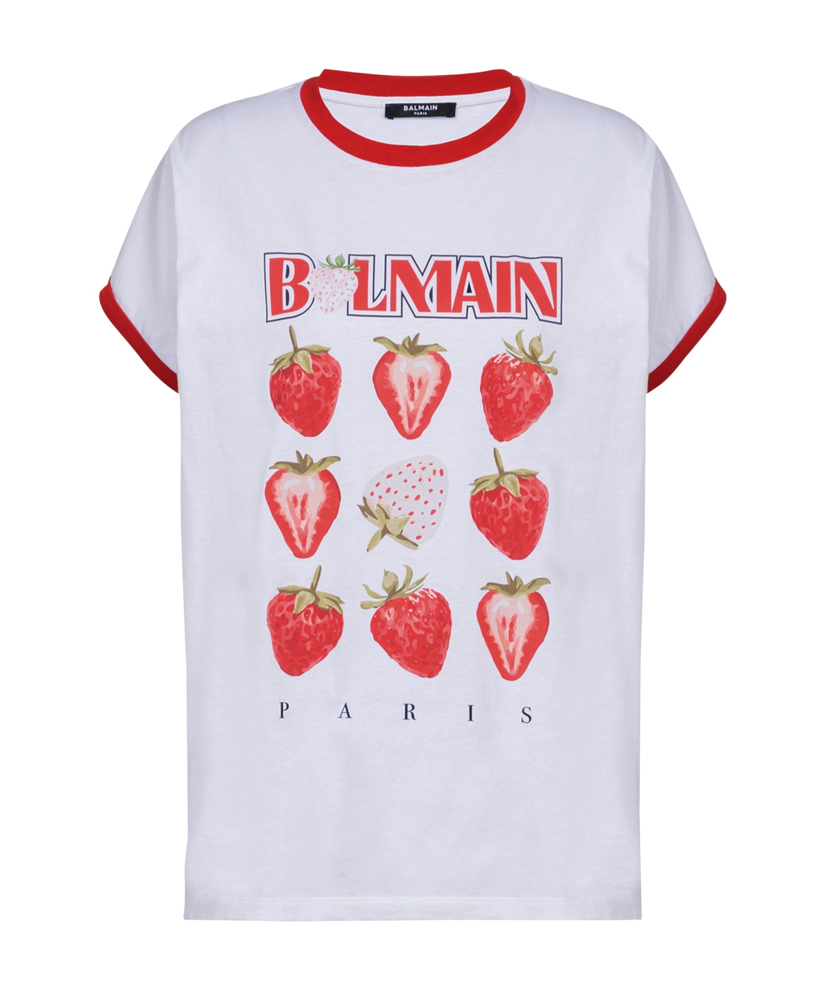 Balmain Maxi Monogram Graphic Print T-shirt In White
