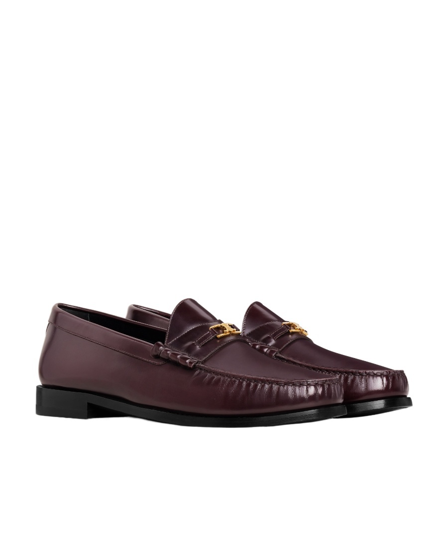 Celine Luco Triomphe Flat-soled Love Shoes In Red
