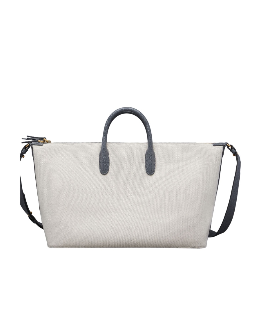 Thom Browne Medium Canvas Tote Bag In White