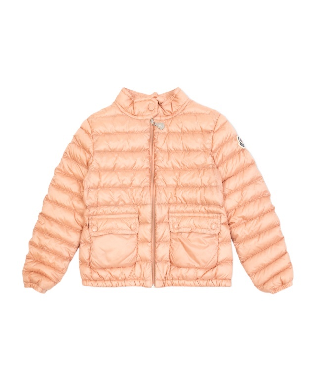 Moncler Long-sleeved Down Jacket In Nude
