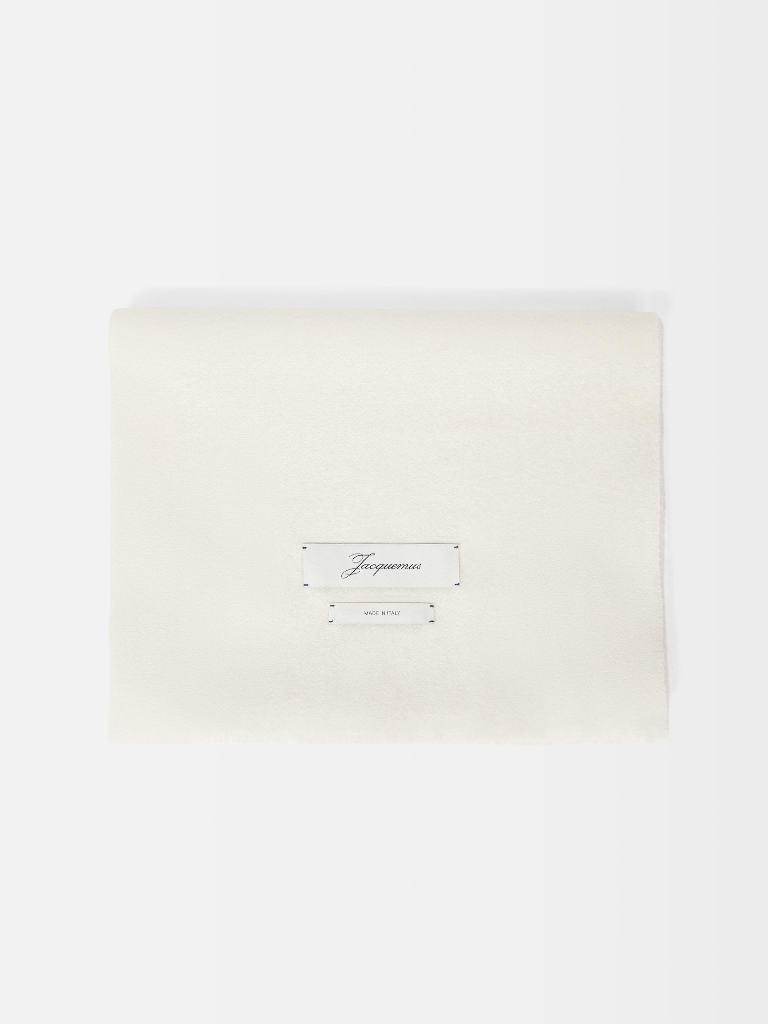 Jacquemus Fine Cashmere Scarf In White