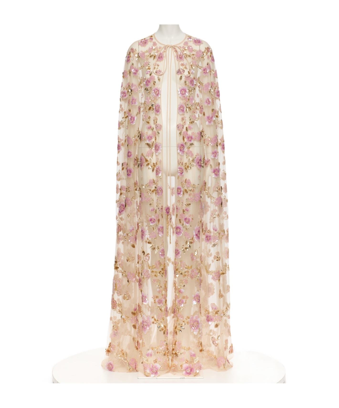 Valentino Lace-up Cape In Brown