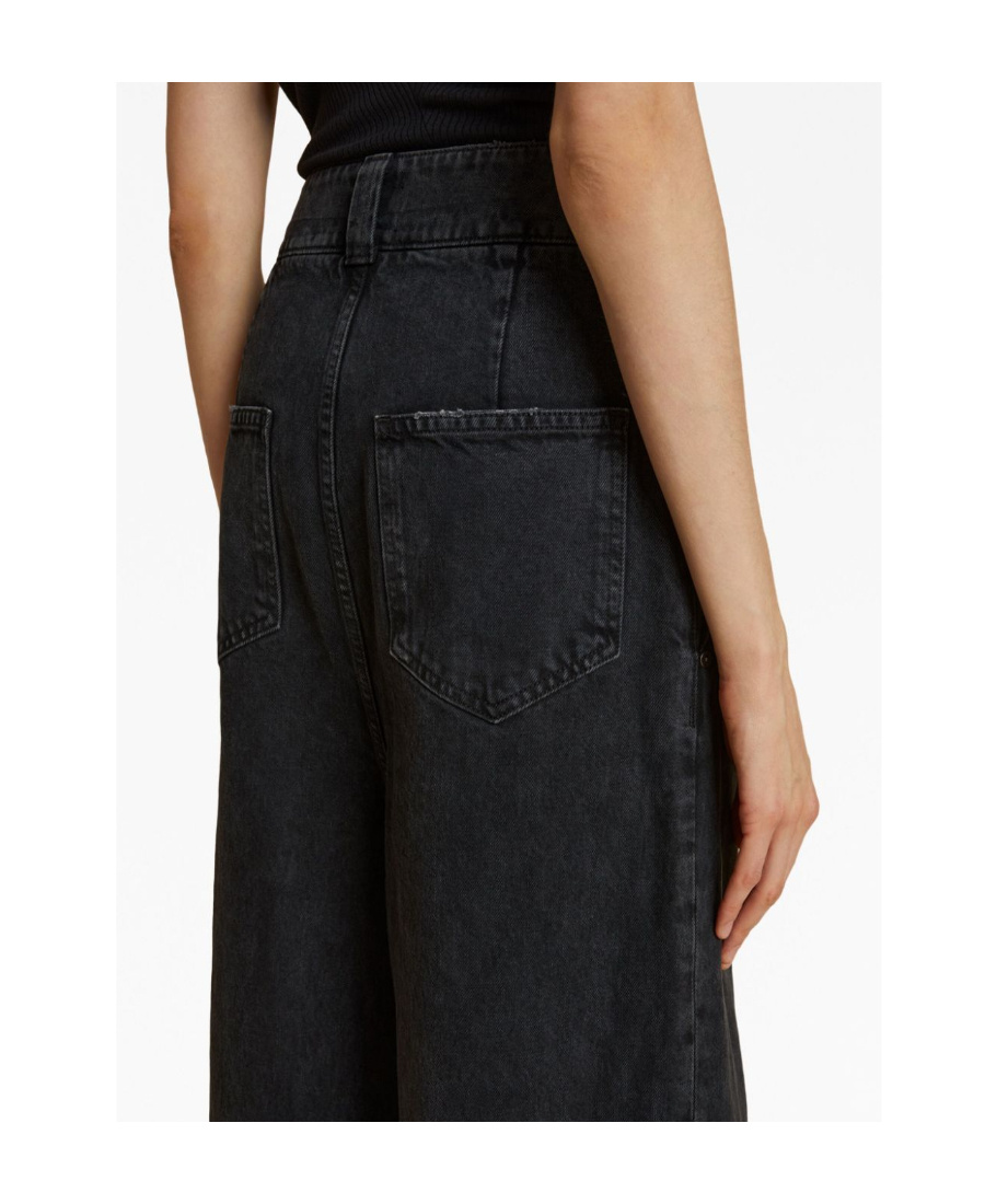 Khaite Isla Wide-leg Jeans In Black