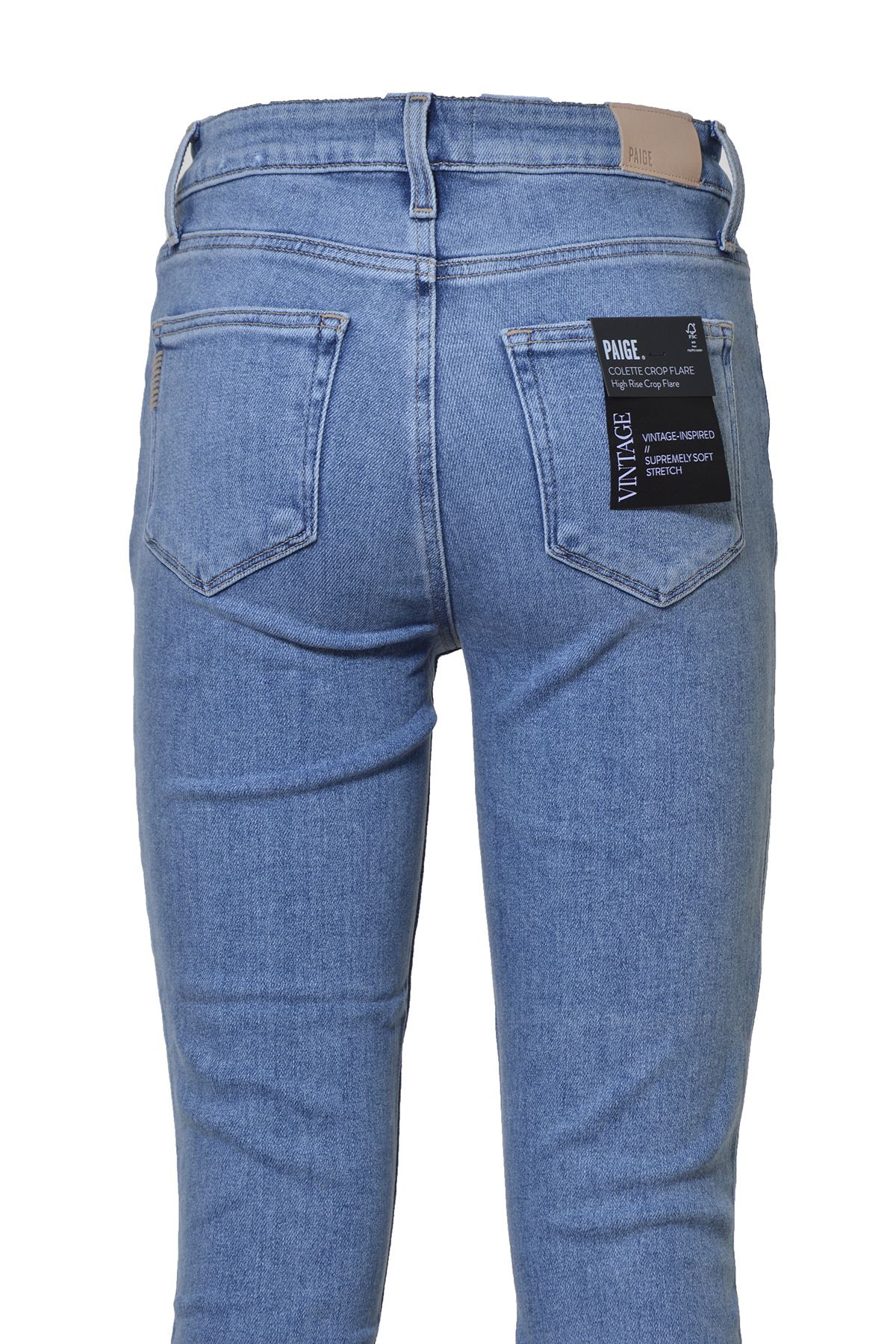 PAIGE DISTRESSED-EFFECT FLARED JEANS 