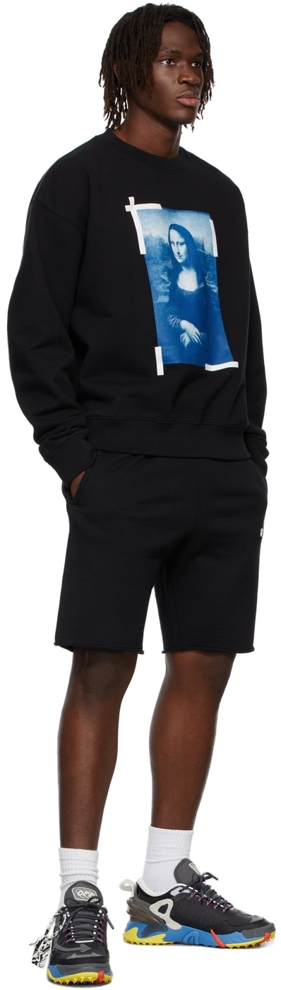 Off-white Monalisa Over Crew-neck Sweatshirt In Black