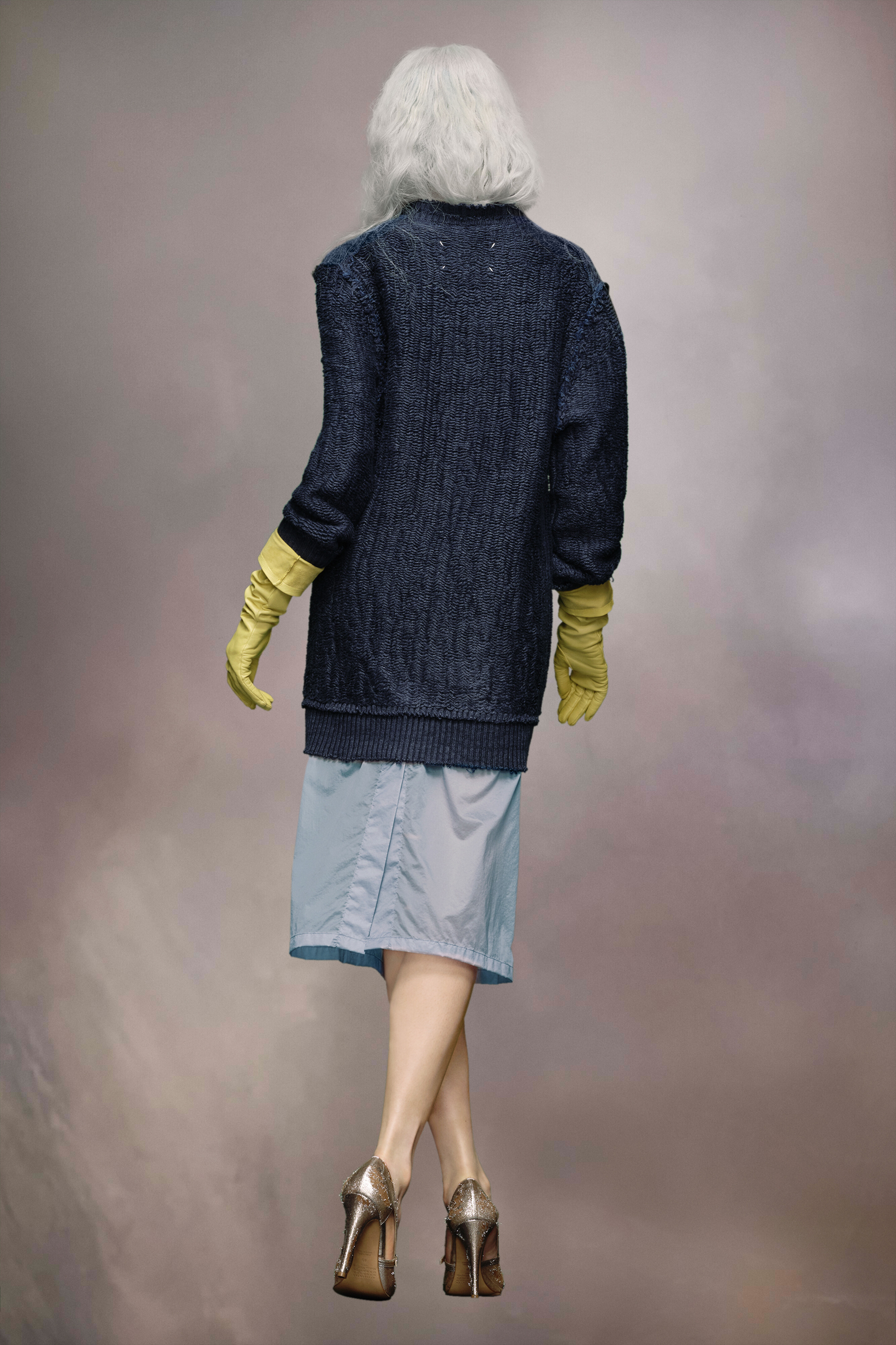 Maison Margiela Long-sleeved Sweater In Black