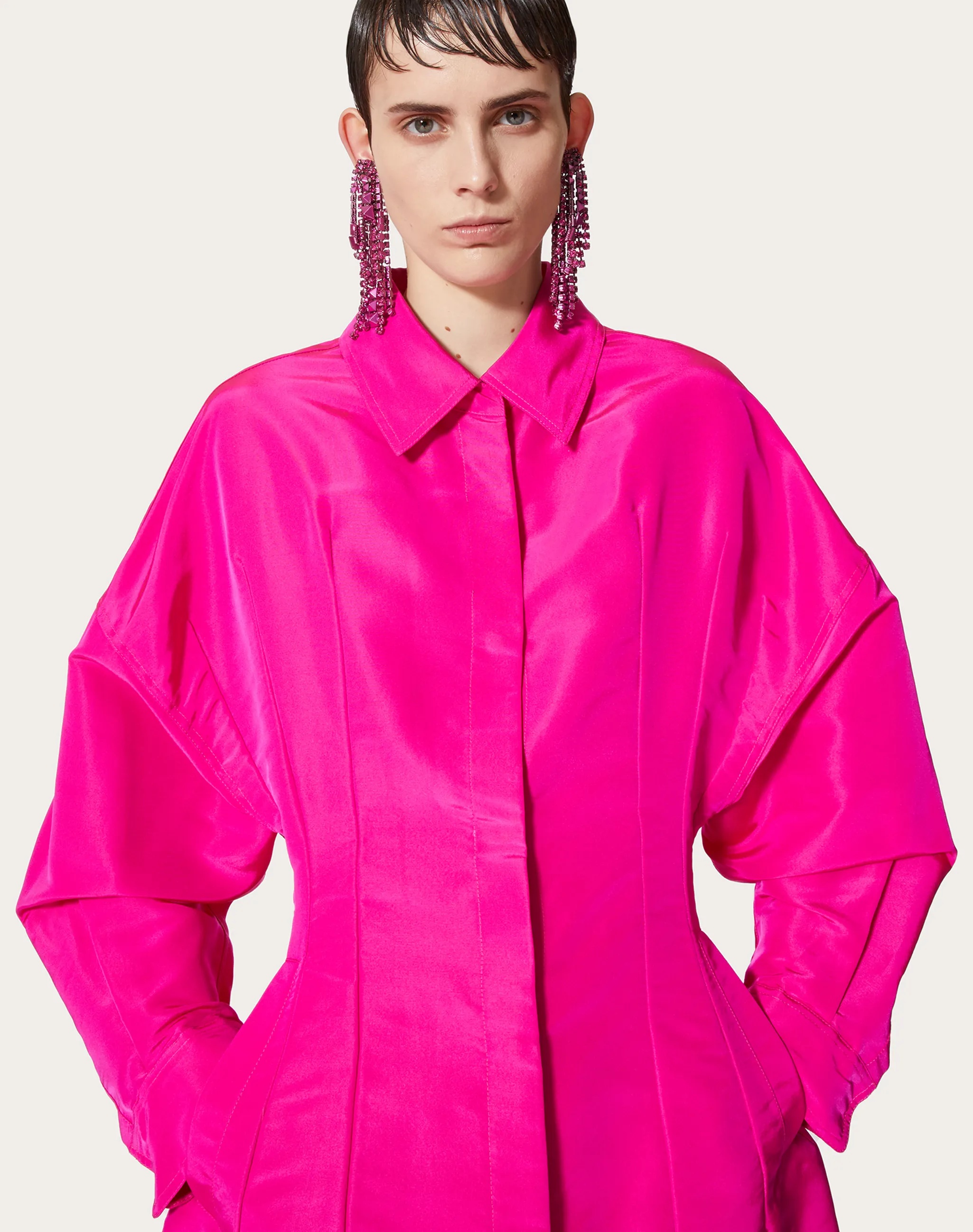 Valentino Silk Jacket In Pink