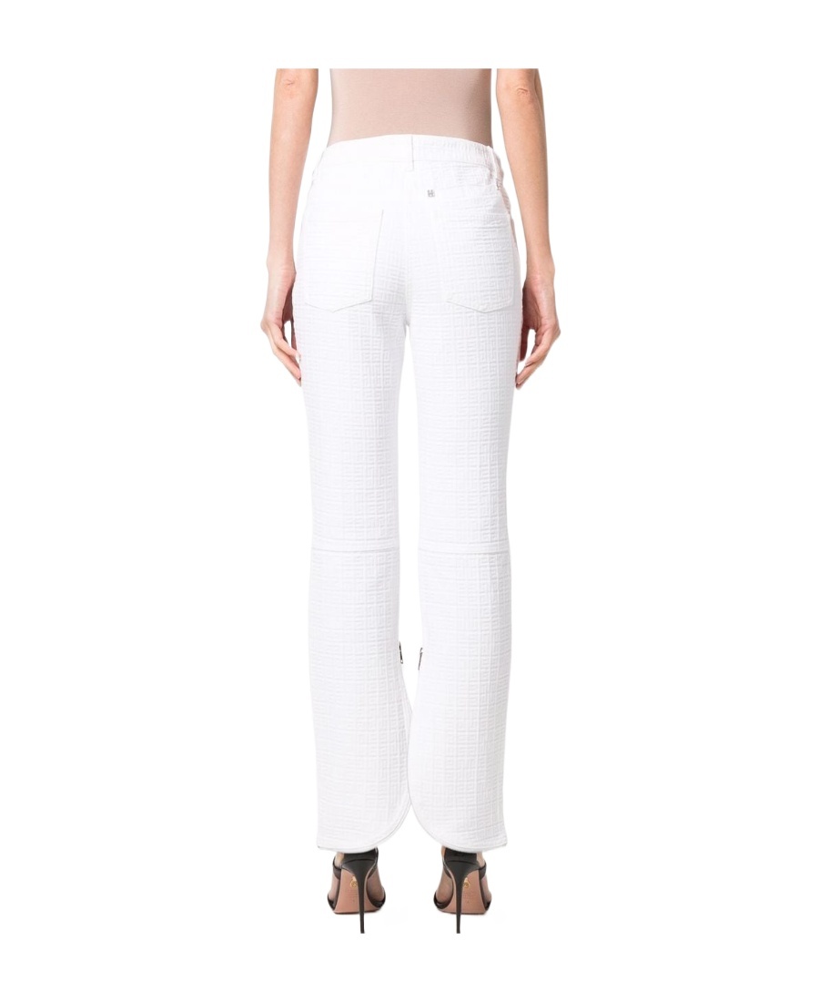 Givenchy Slim-cut 4g-motif Trousers In White