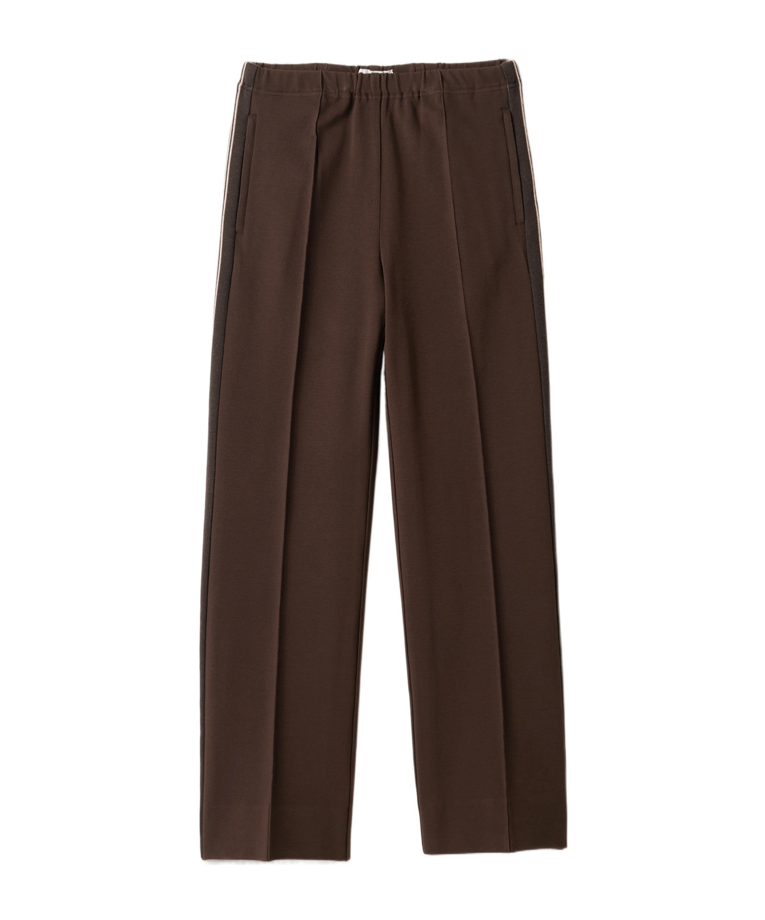 Miu Miu Womens Cacao Drawstring Striped-panel Stretch-woven Trousers In Brown