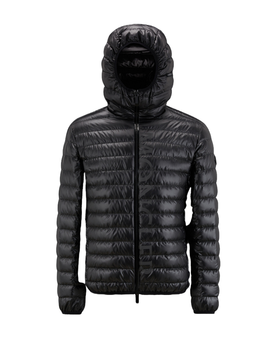 Moncler Tonal Logo-print Padded Jacket In Black