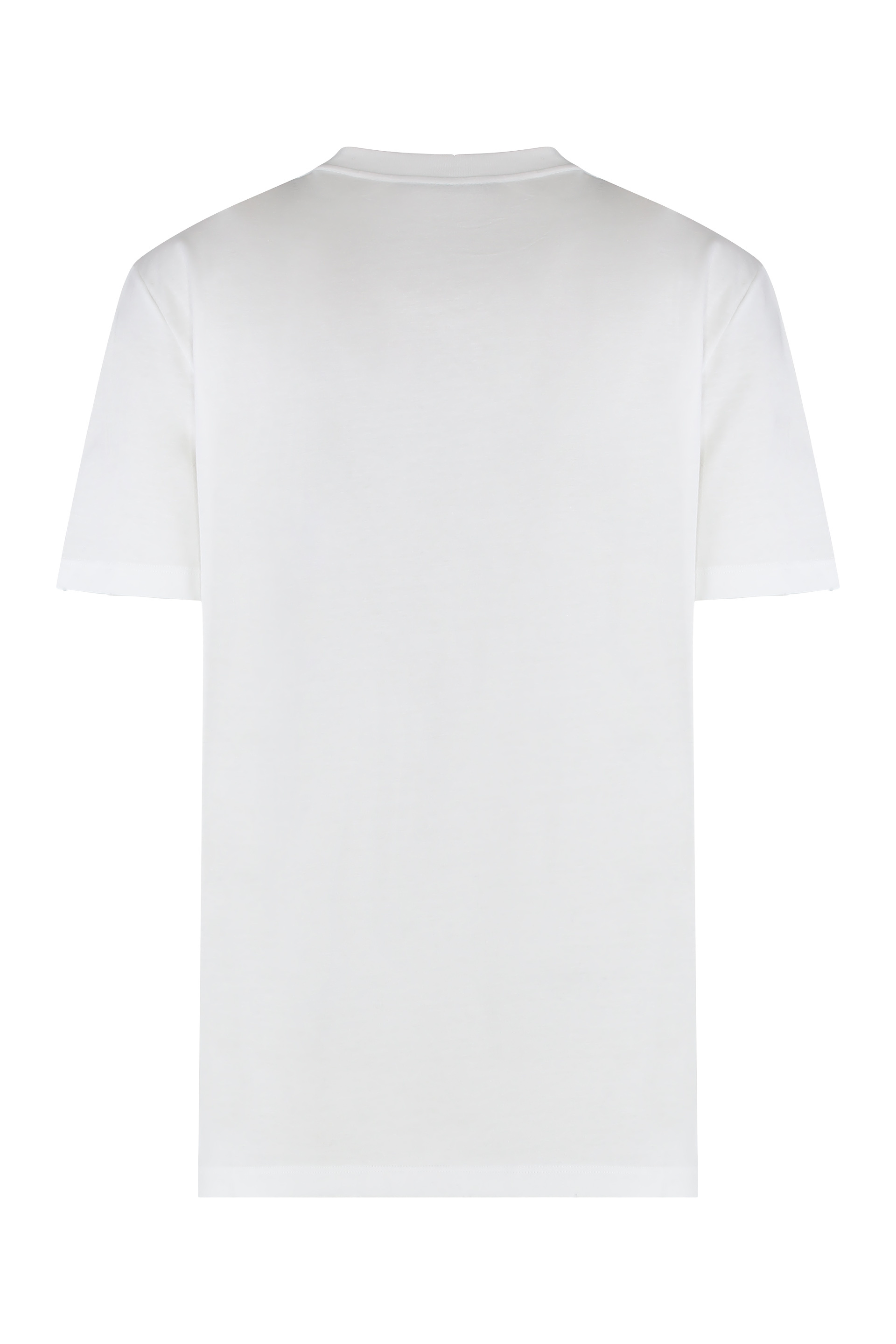 Prada Triangle Logo Cotton T-shirt In White