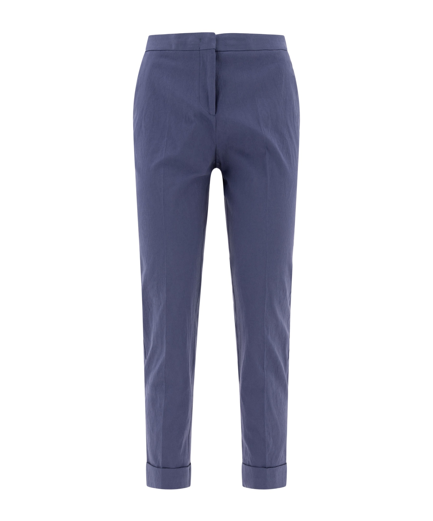 Etro Tailored Trousers With Belt Loops And Rolled Cuffs In Blue