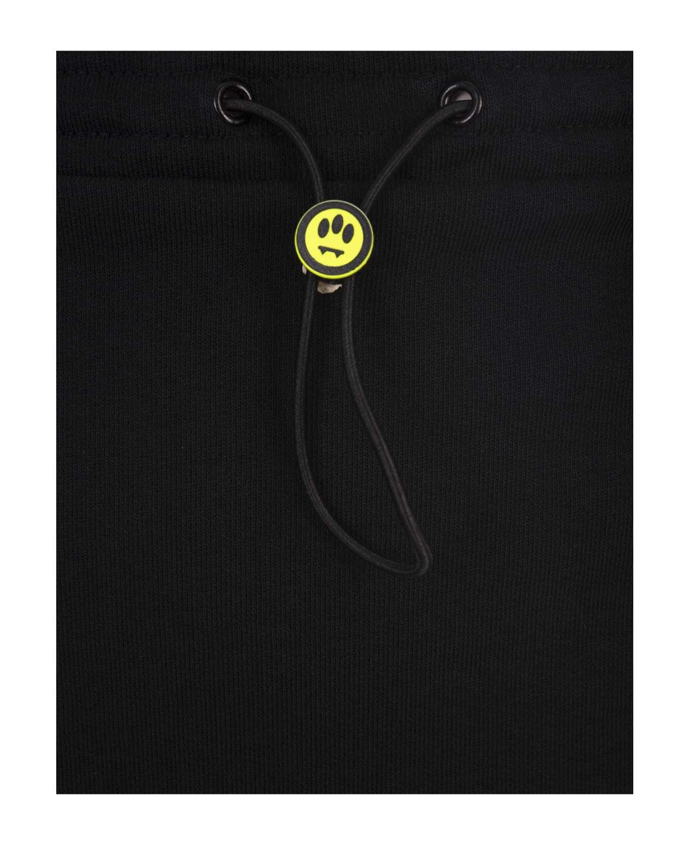 Barrow Black Mini Skirt With Drawstring In Black