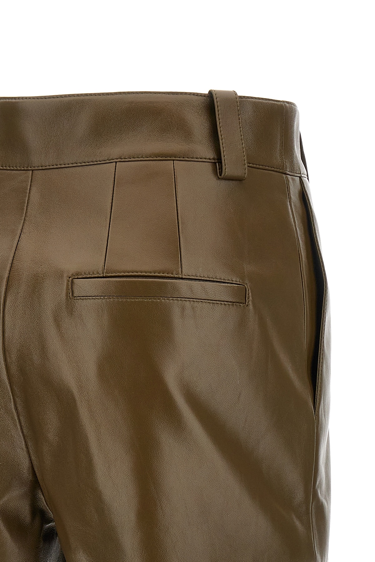 Chloé Nappa Shorts Bermuda, Short Green In Brown