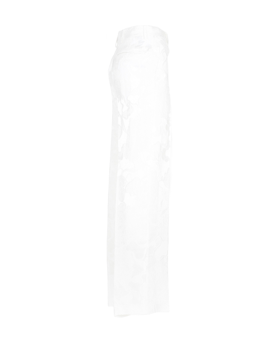 Dries Van Noten Logo Casual Pants In White