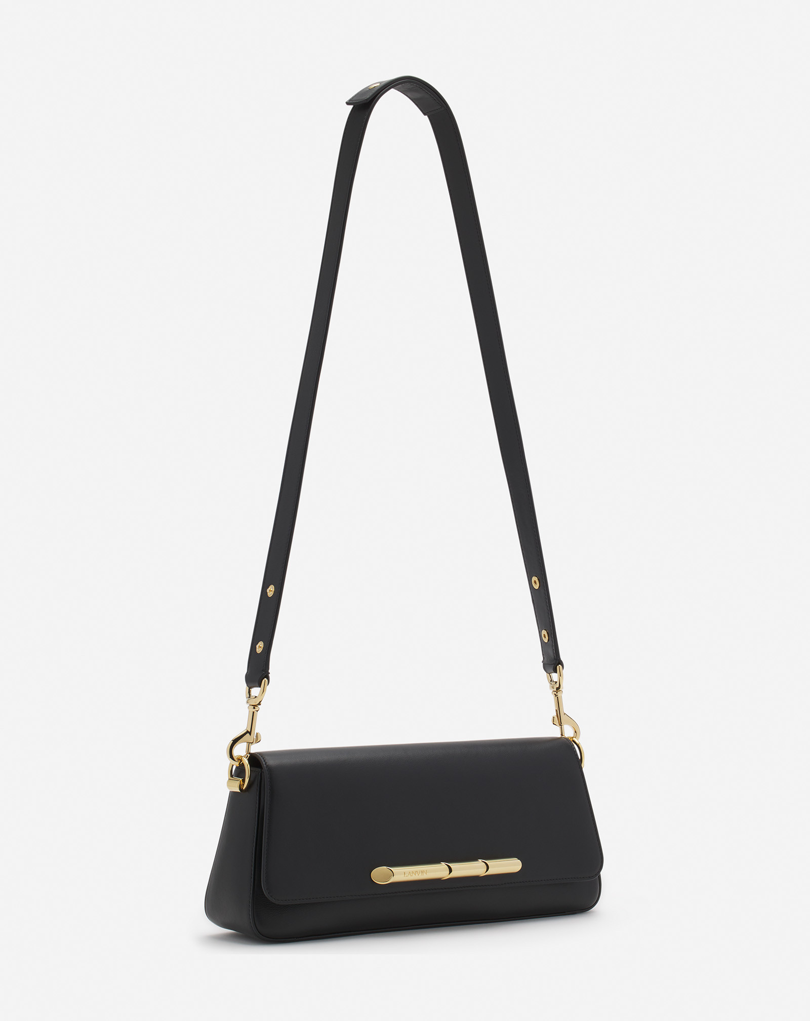 Lanvin Sequence Shoulder Bag In Black
