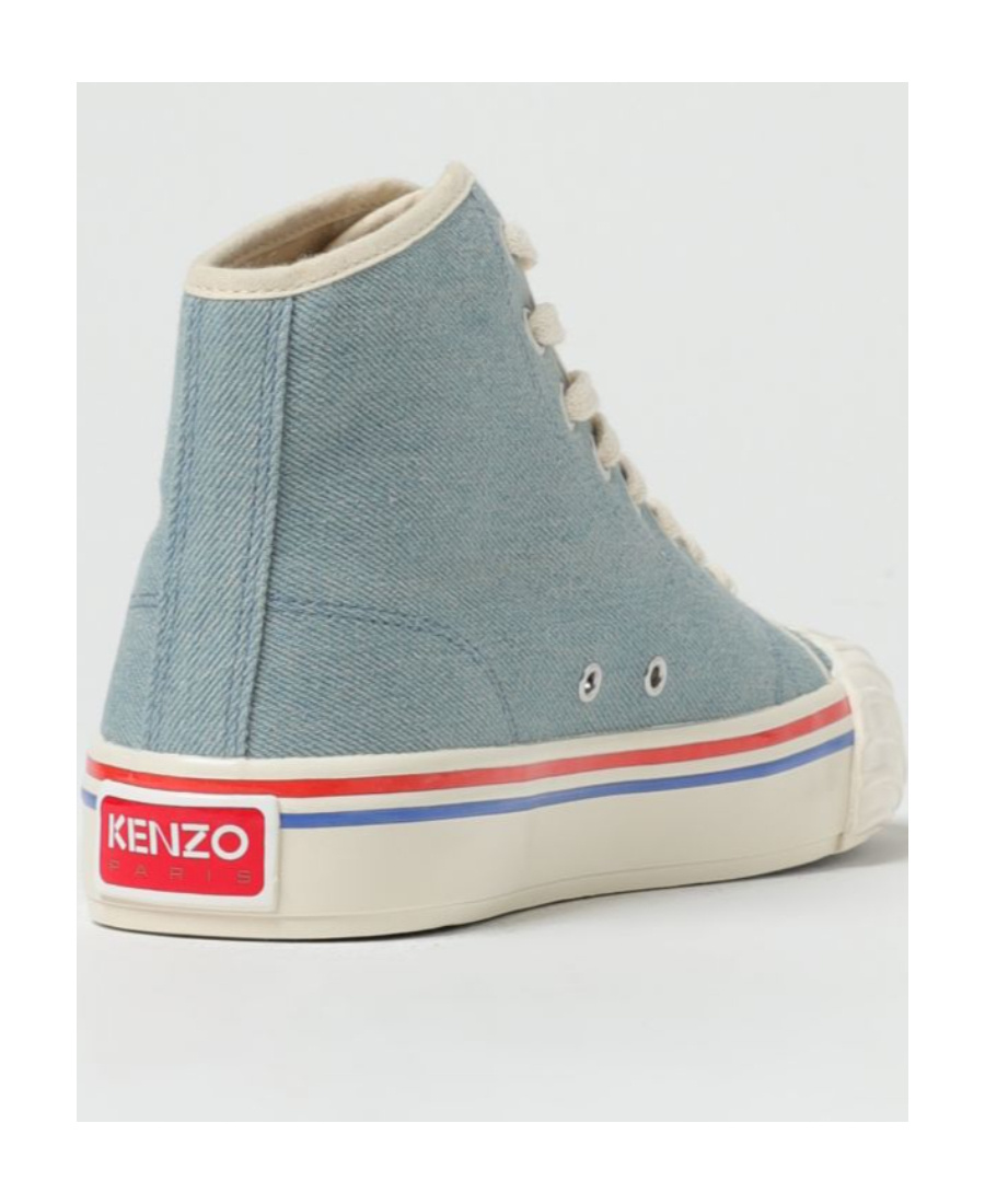 Kenzo School Logo High-top Sneakers In Gray