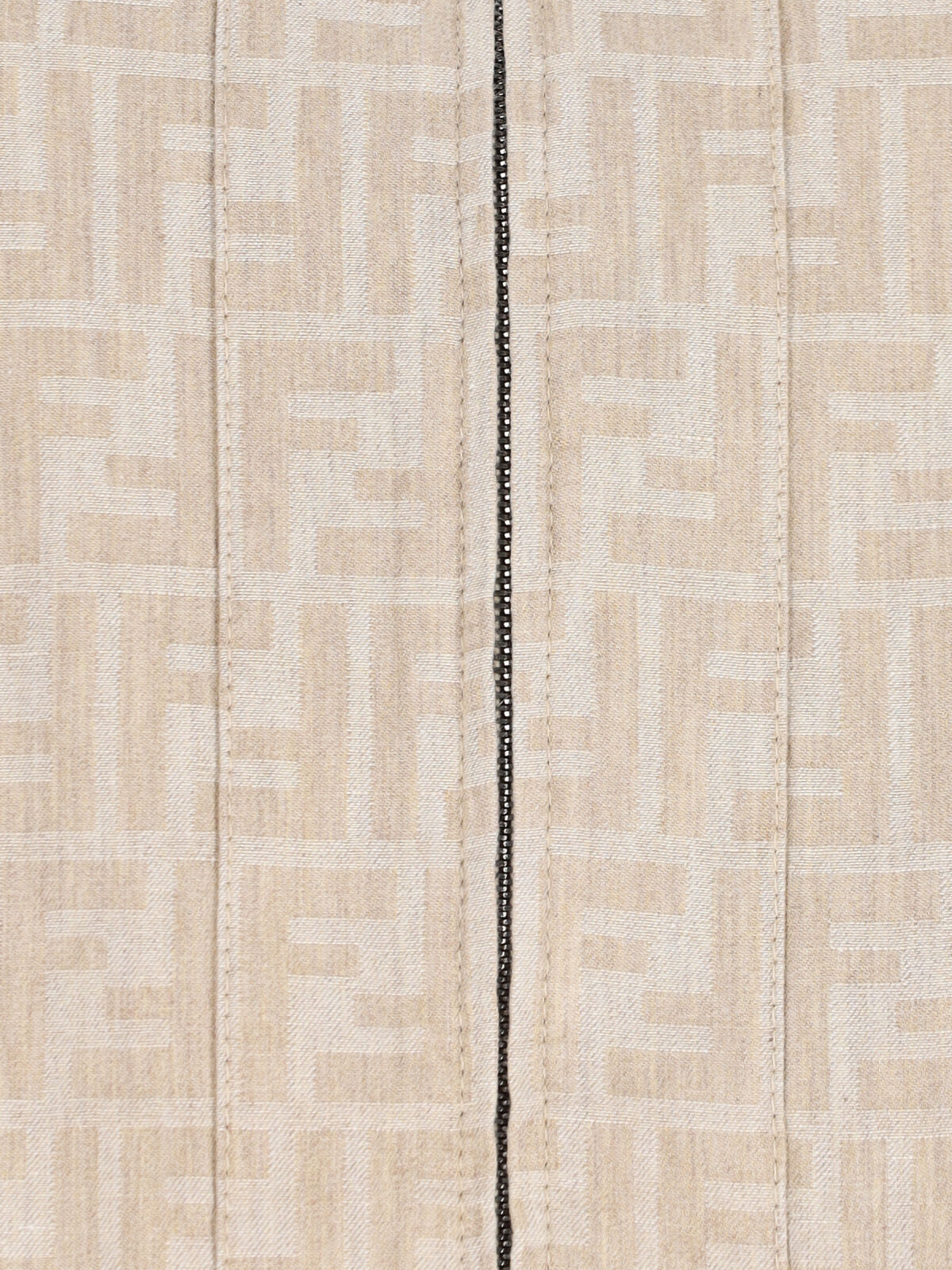 Fendi Chambray Ff Jacket In Neutral