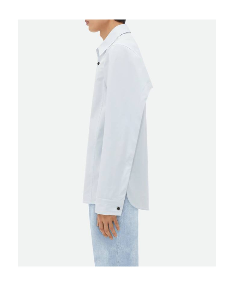 Bottega Veneta Weatherproof Long-sleeved Shirt In White