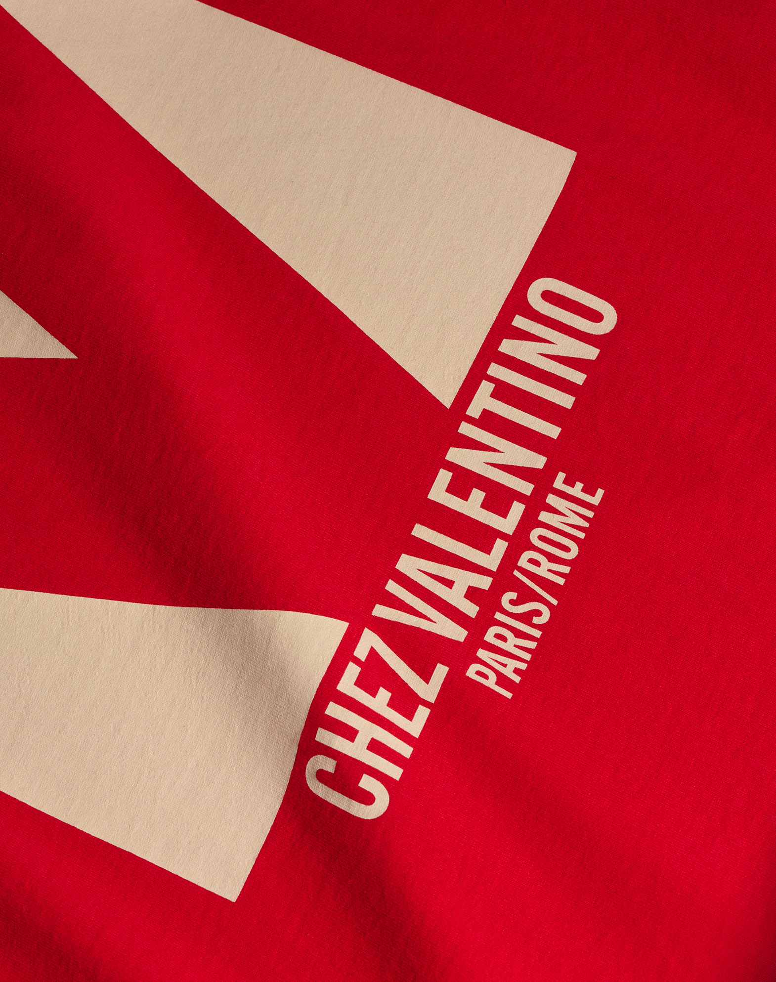 Shop Valentino Cotton T-shirt With Chez Print In Red