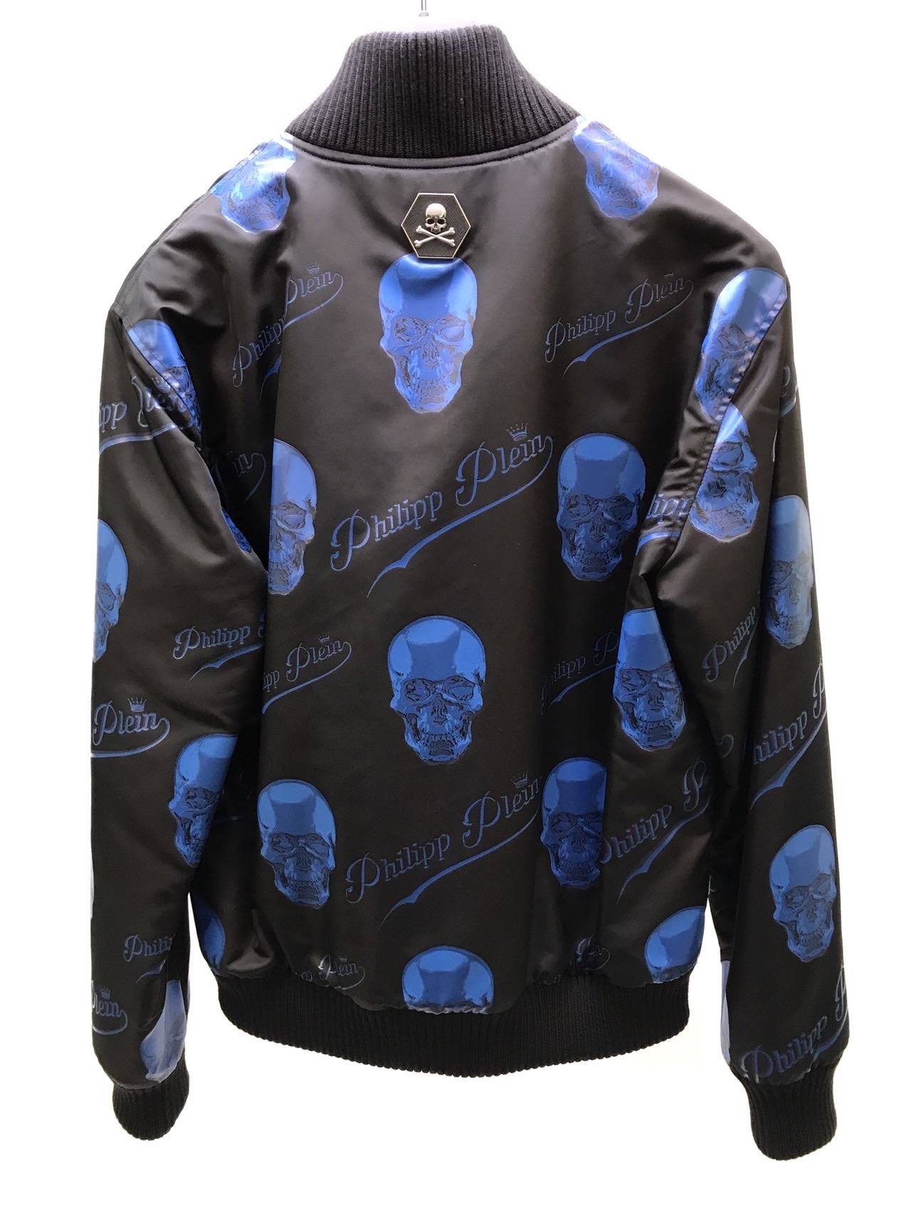 Philipp Plein Logo Details Baseball Jacket In Black