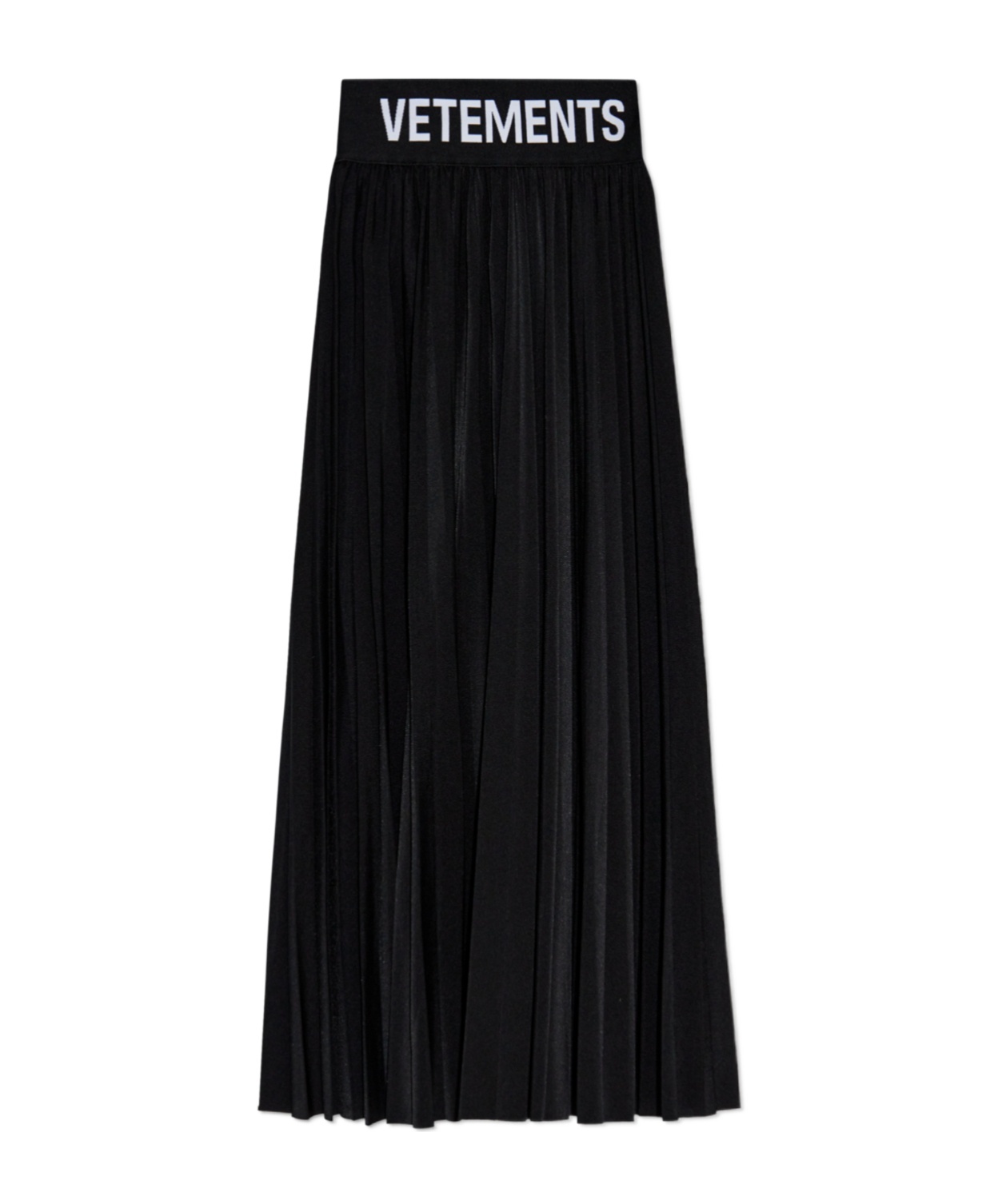 VETEMENTS VETEMENTS LOGO WAIST-BAND PLEATED SKIRT 