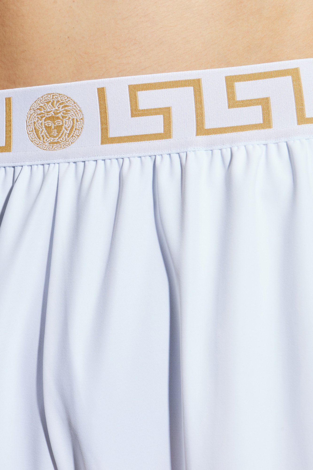 Versace Pattern Elastic Waist Swimming Trunks