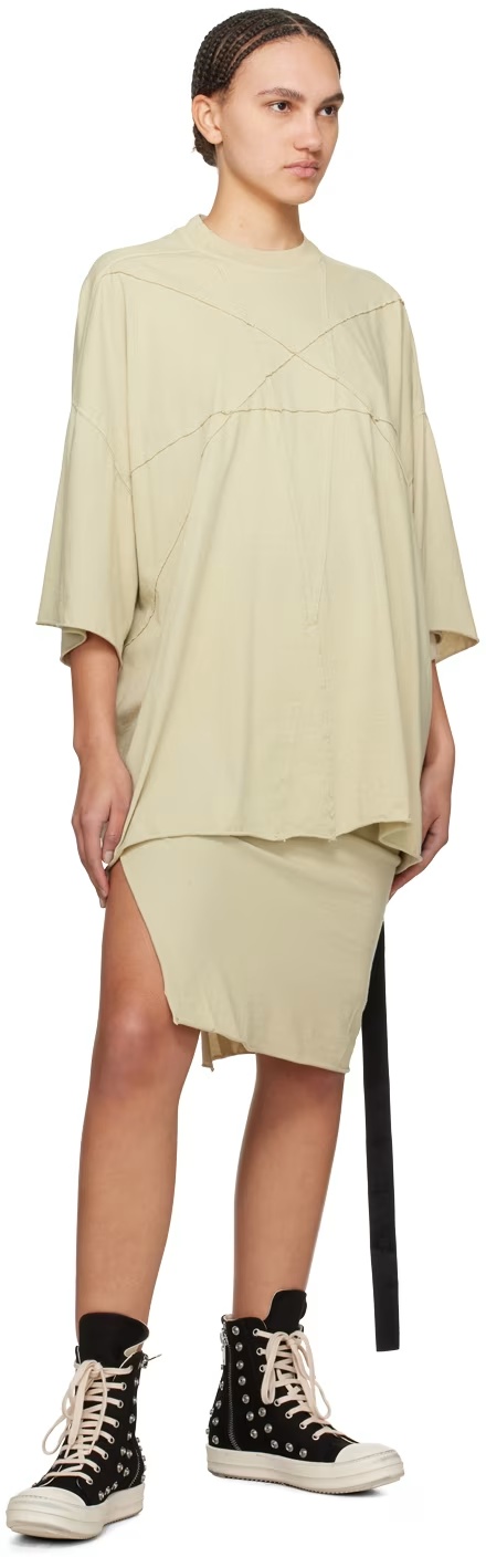 Rick Owens Drkshdw Tommy T-shirt With Round Neck In Nude
