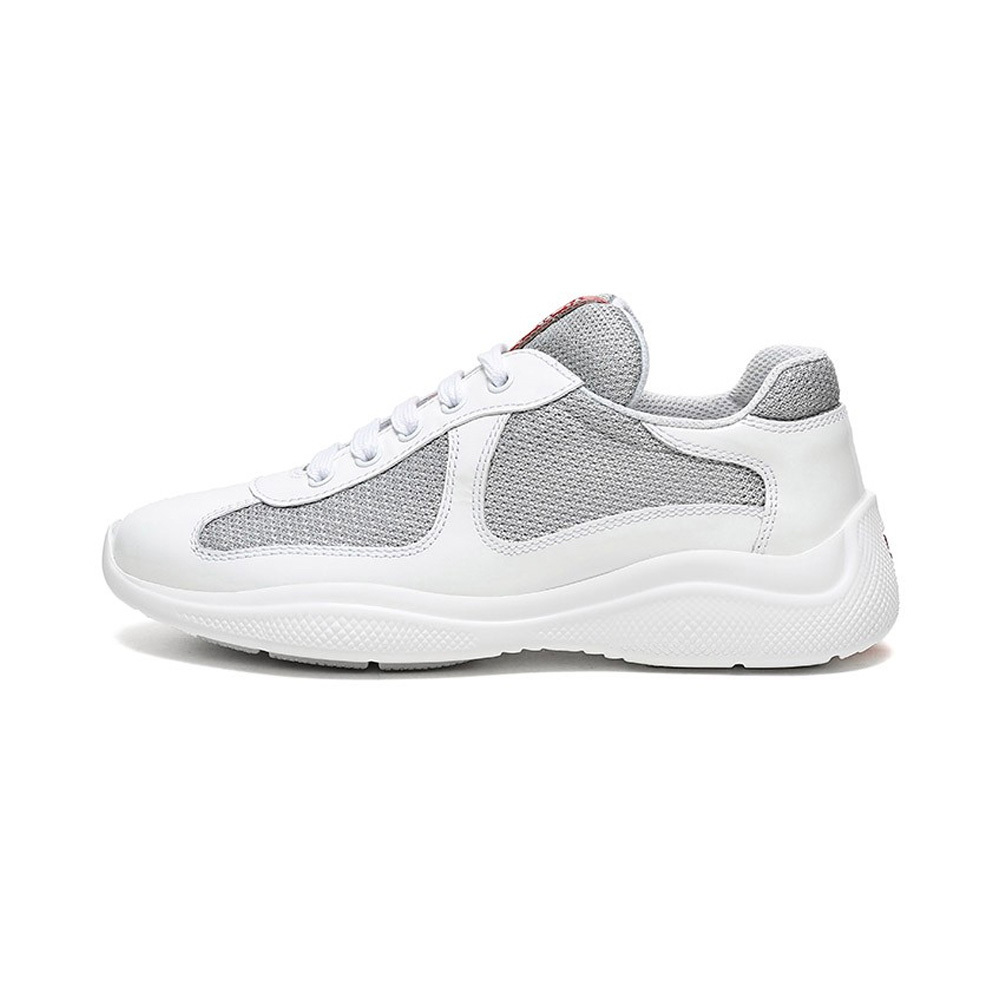Prada Mesh Stitching Leisure Sports Shoes In White