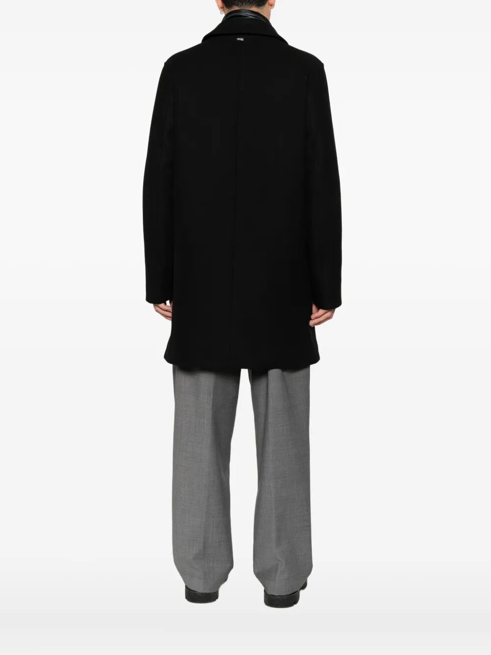 Herno Single-breasted Padded Coat In Black