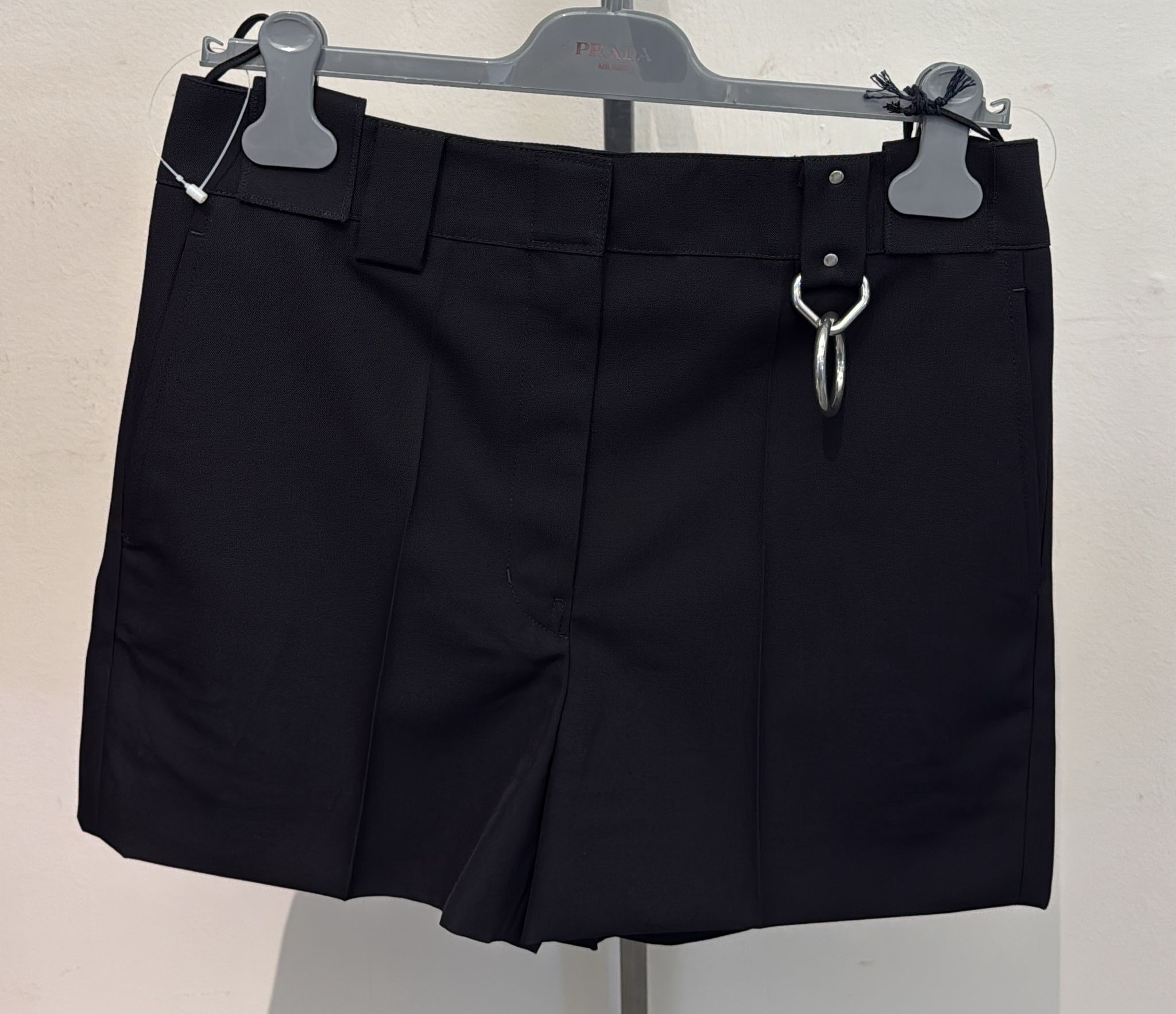 Prada Belt Loop Shorts In Black
