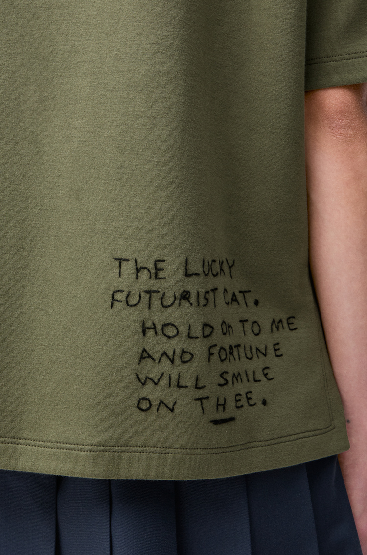 Loewe Regular Fit T-shirt In Cotton Blend In Green