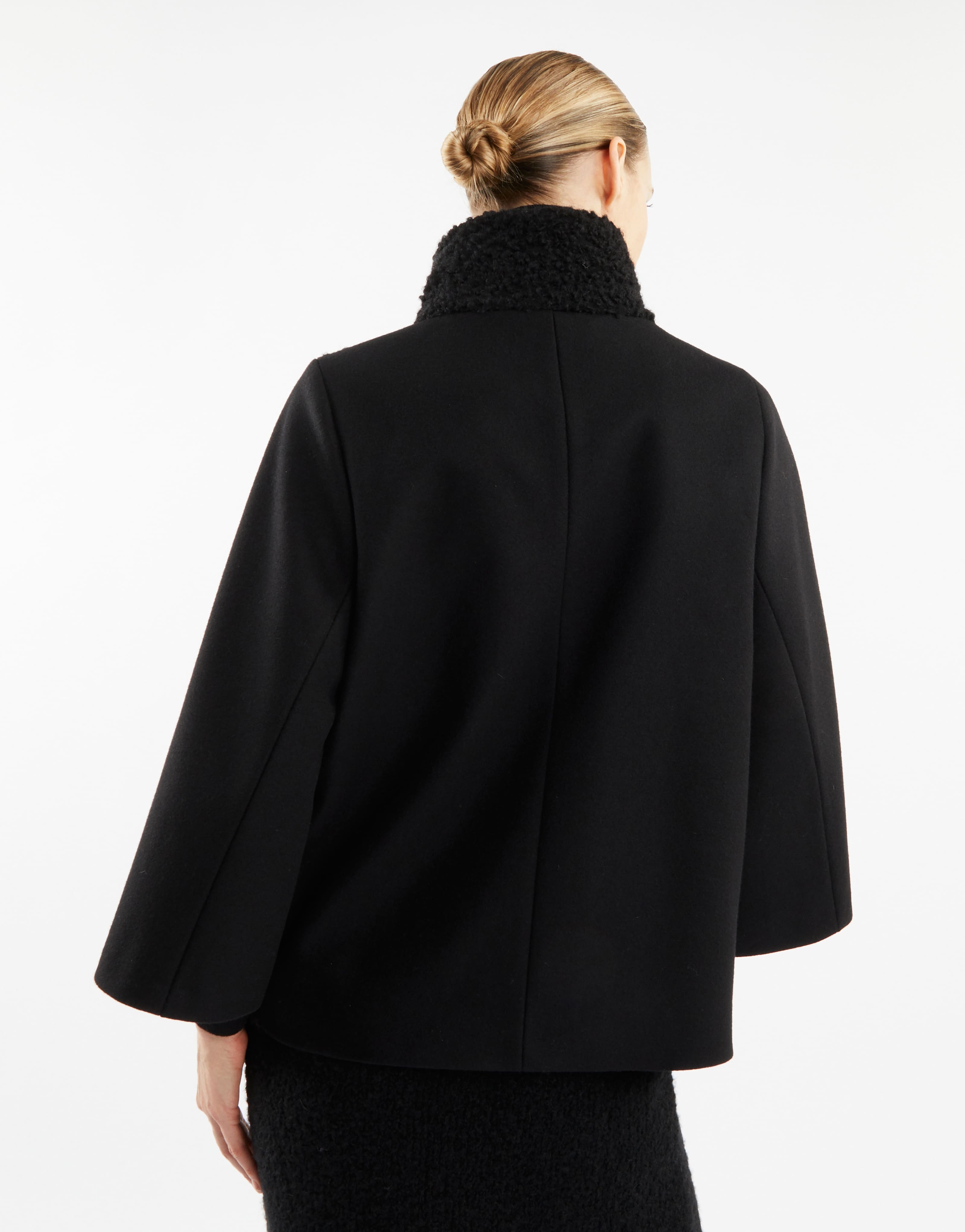 Fay Jacket With Front Pockets And High Collar In Black