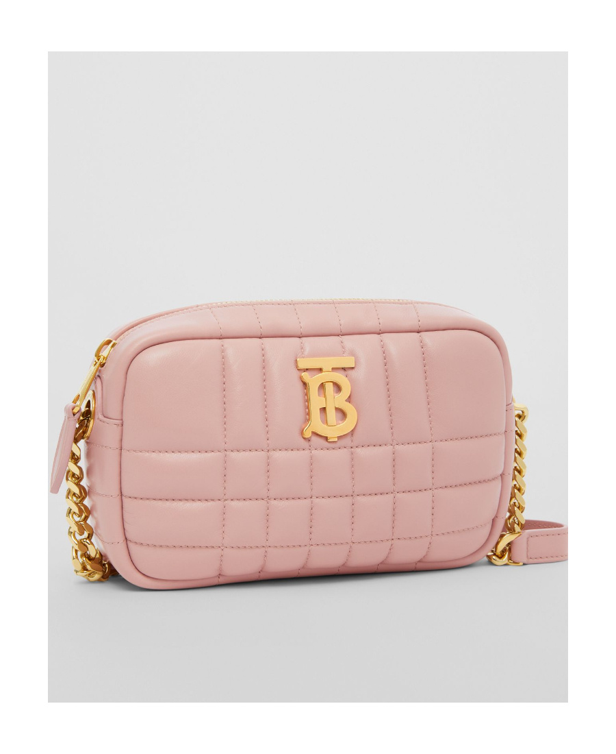Burberry Mini Lola Quilted Leather Camera Bag In Pink