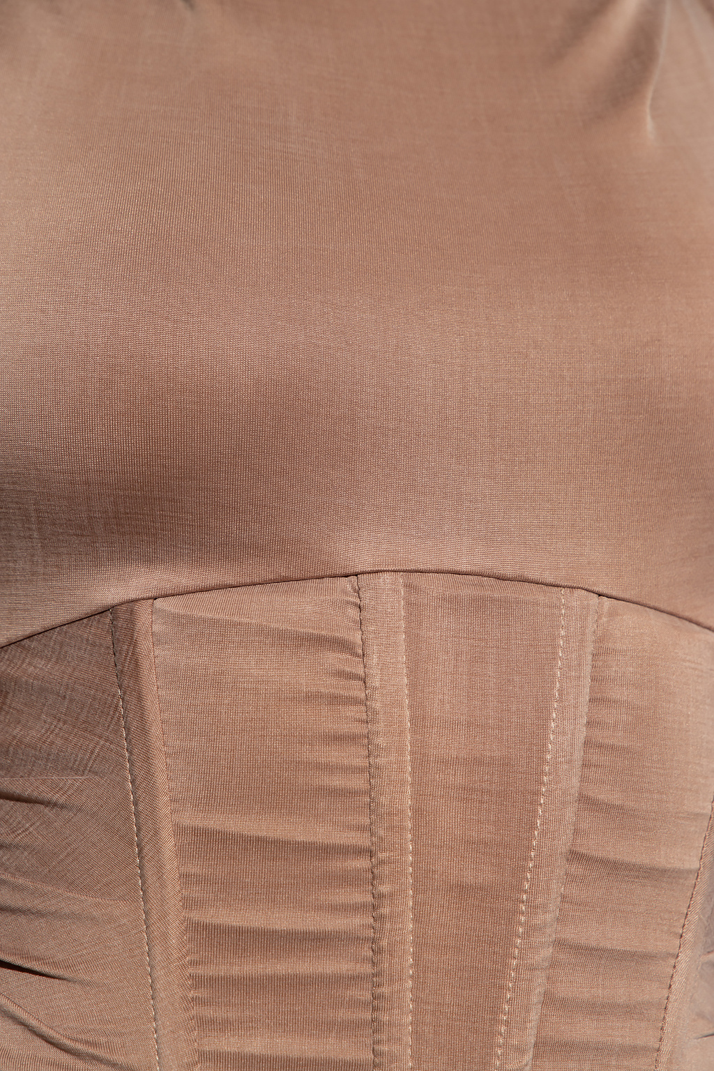 Misbhv Taupe Corset Hoodie In White