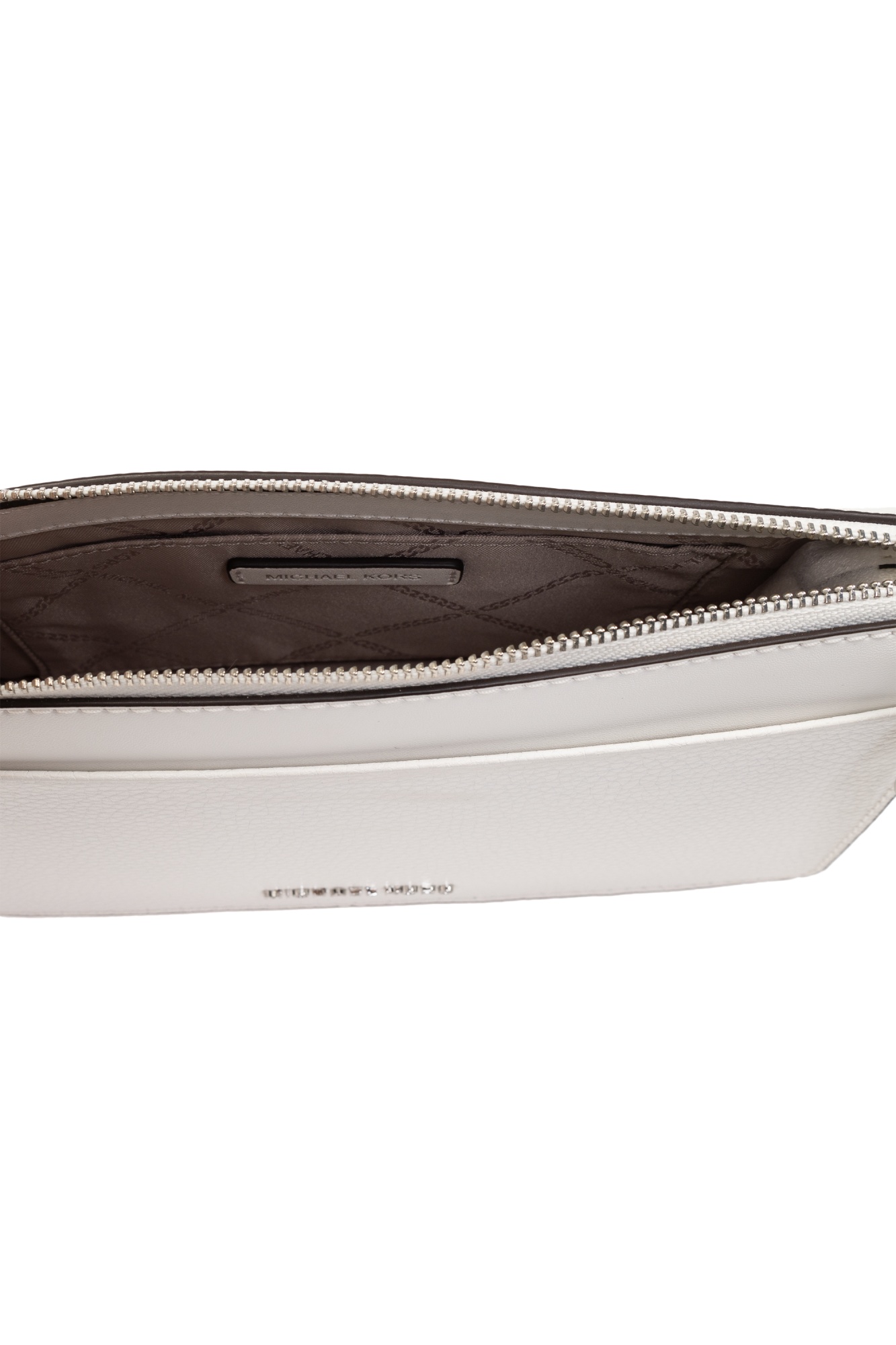 Michael Michael Kors Empire Leather Shoulder Bag In White