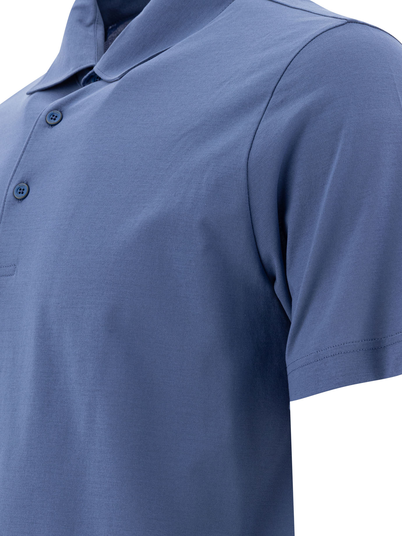 Herno Polo Shirts With Collared Short Sleeves In Blue