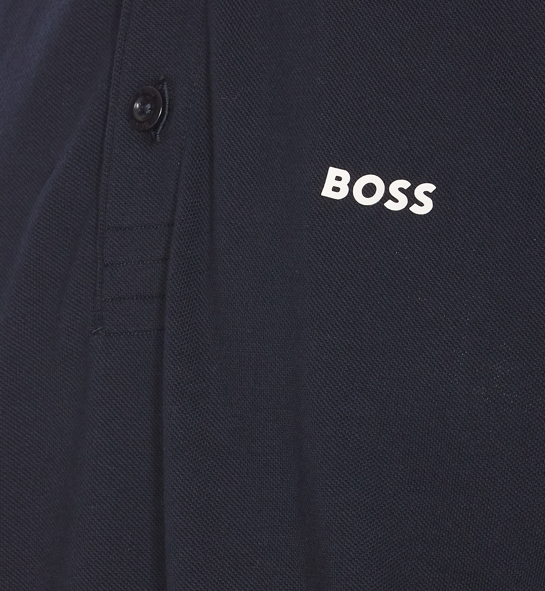 Hugo Boss Logo-print Cotton Polo Shirt In Black