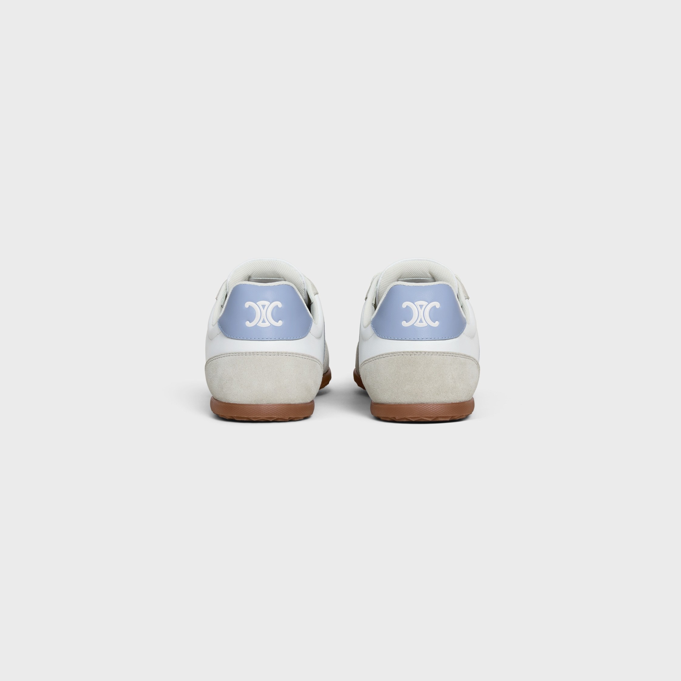 Celine Jogger - Low Lace-up Sneaker In Calfskin And Suede Calfskin In White