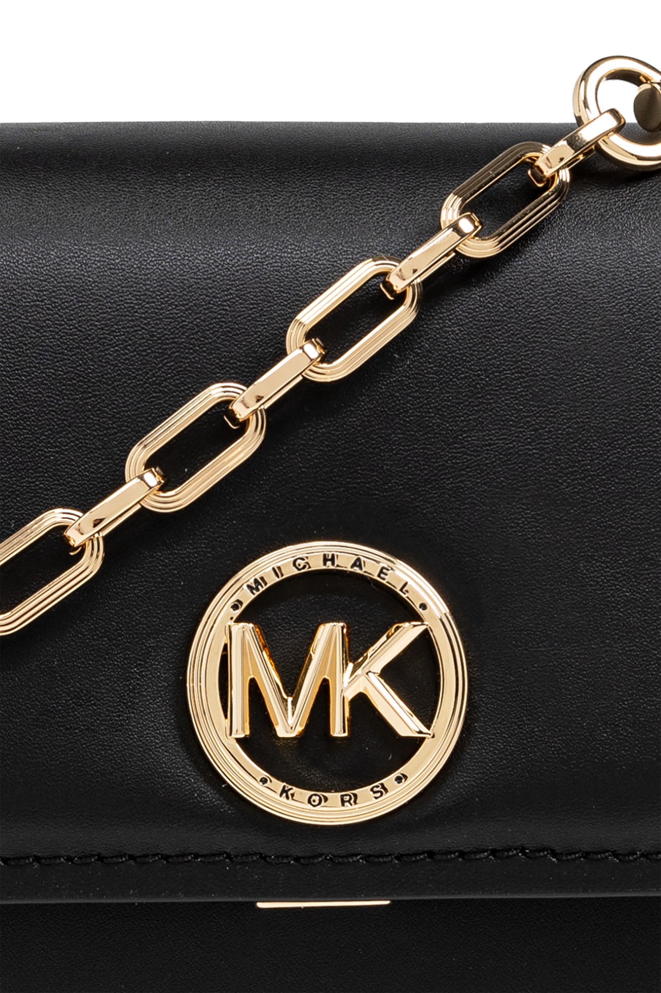 Michael Kors Logo-plaque Leather Tote Bag In Black