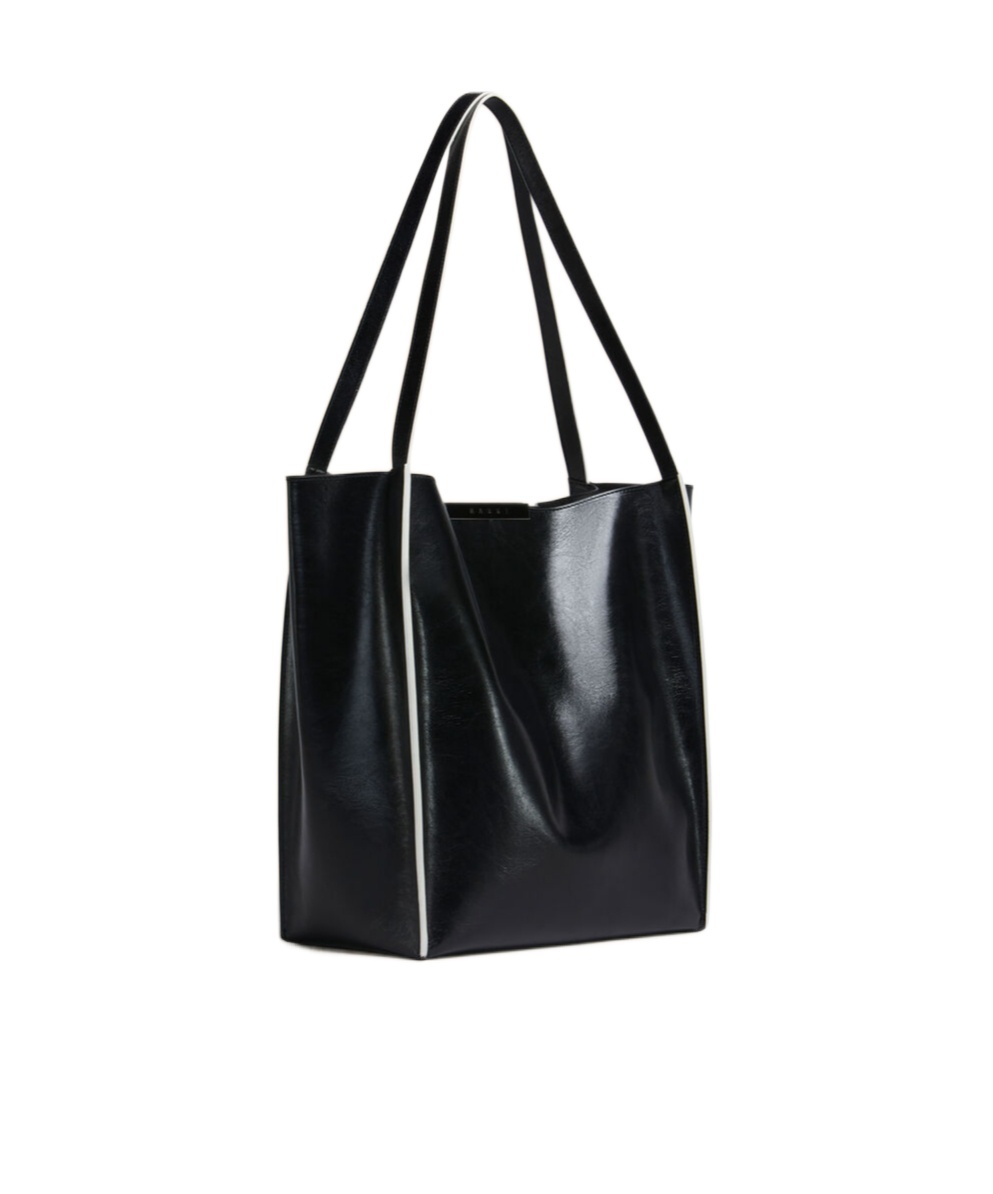 Marni Cresta E/w Tote Bag In Black