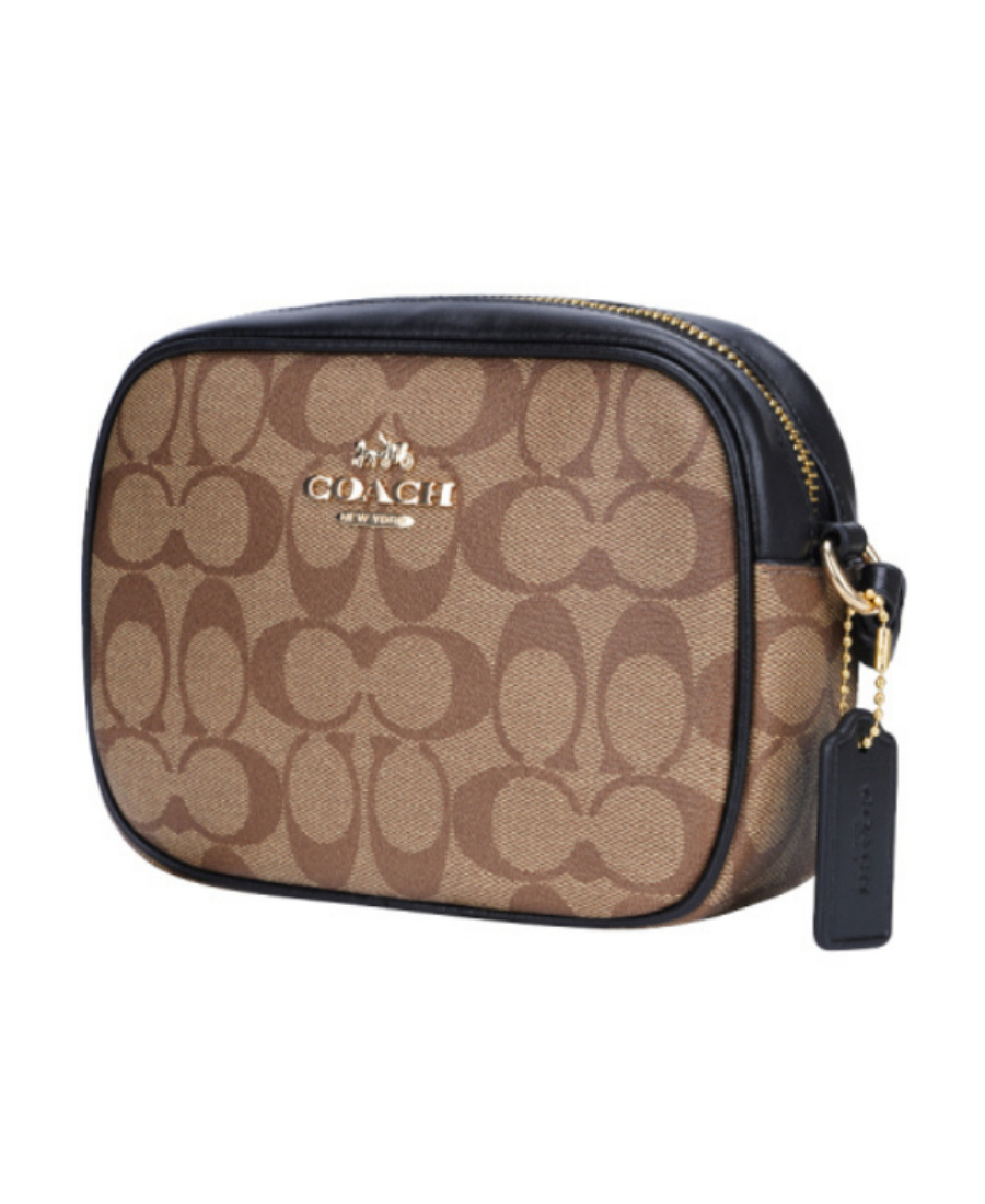 Coach Mini Jamie Logo Satchel Bag In Brown