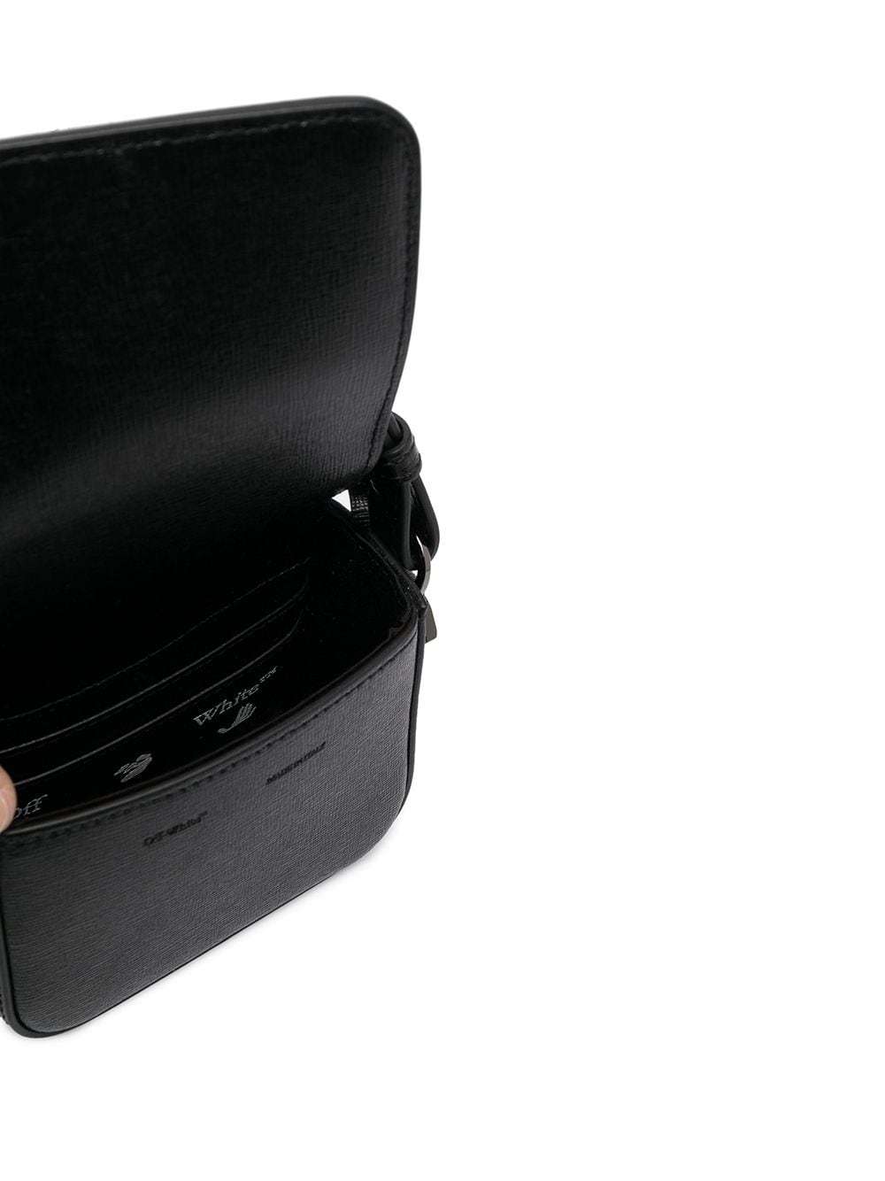 Off-white Diagonal Baby Flap Bag In Black