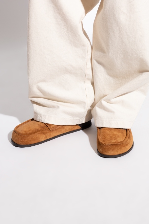Jimmy Choo Milo Suede Slippers In Brown