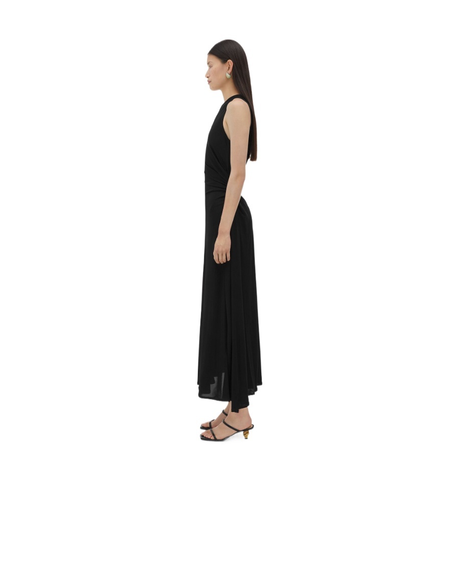 Bottega Veneta Leather Two-band Knot Slide Sandals In Black